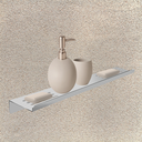 Ver imagem 2 de Prateleira Suporte Duplo para Banheiro Escovado Grega Aço Inox 40cm