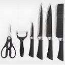 Ver imagem 1 de Conjunto de Facas e Utensílios 6 Peças Profissional para Cozinha e Churrasco