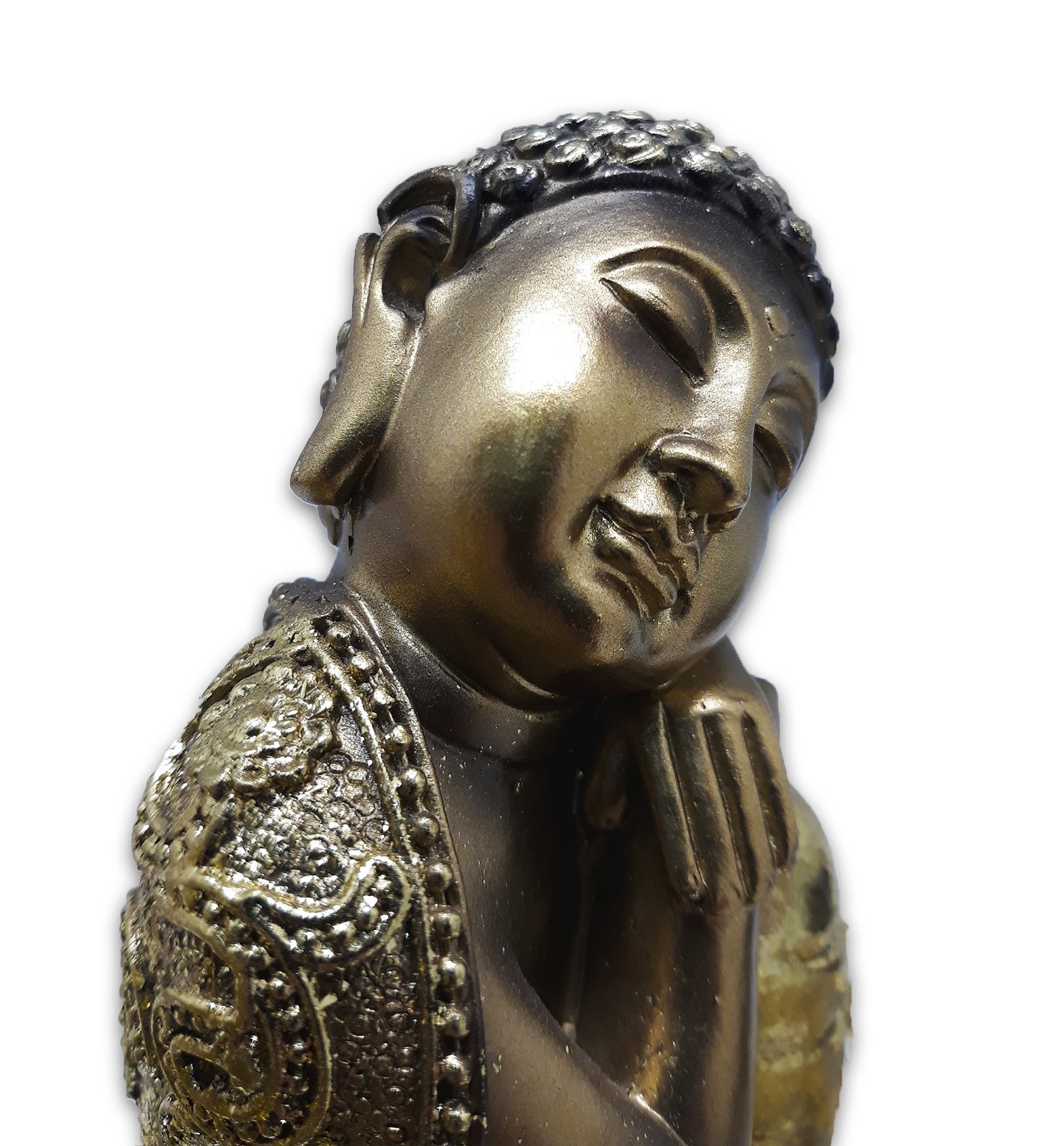 Kit 2 Buda Tailandês Meditando Cobre Contemplando 13 cm - 4
