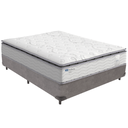 Ver imagem 1 de Cama Box e Colchão Amsterdã Molas Ensacadas Casal Probel: Cinza