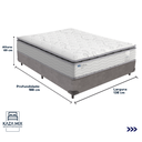 Ver imagem 3 de Cama Box e Colchão Amsterdã Molas Ensacadas Casal Probel: Cinza