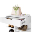 Ver imagem 6 de Sapateira Hall Entrada Sapatos 1 Gaveta e 8 Prateleiras Ágata Branco