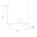 Ver imagem 2 de Lustre Pendente Jabuticaba Havana L3 Vidro Globo Leitoso Industrial Moderno E27 Cobre