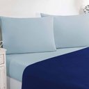 Ver imagem 3 de Jogo de Cama Malha Lençol 100% Algodão Gran Moratta 4 Peças Casal - Azul Royal-azul Bebê
