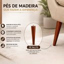 Ver imagem 6 de Kit 2 Poltronas Decorativo + Puff Opala para Apoio Aos Pés Bege
