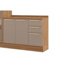 Ver imagem 6 de Kit Cozinha Modulada 4 Peças Botanic 1 Aéreo + Balcão + Cristaleira + 1 Complemento M656 Nogueira