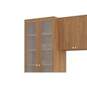 Ver imagem 5 de Kit Cozinha Modulada 4 Peças Botanic 1 Aéreo + Balcão + Cristaleira + 1 Complemento M656 Nogueira