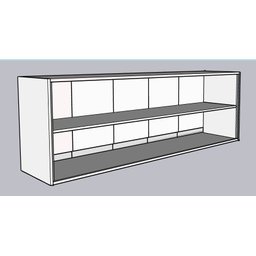 Armário Aéreo Multiuso 2m Donatello Branco 100% Mdf 15mm Rino Móveis - 5
