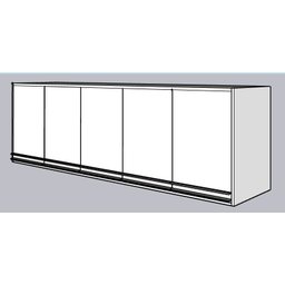 Armário Aéreo Multiuso 2m Donatello Branco 100% Mdf 15mm Rino Móveis - 1
