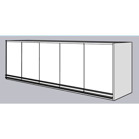 Armário Aéreo Multiuso 2m Donatello Branco 100% Mdf 15mm Rino Móveis