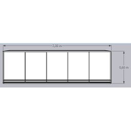 Armário Aéreo Multiuso 2m Donatello Branco 100% Mdf 15mm Rino Móveis - 2