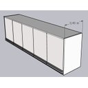 Ver imagem 3 de Armário Aéreo Multiuso 2m Donatello Branco 100% Mdf 15mm Rino Móveis