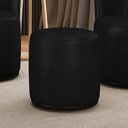 Ver imagem 2 de Puff Redondo Orgânico para Sala Malu Sintético Pu Preto M11 - D’Rossi