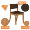 Conjunto de Mesa com 2 Cadeiras Arkansas Cinamom/marrom - M. Arapongas Cinamomo/marrom 04 - 6