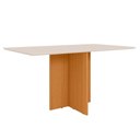 Ver imagem 1 de Mesa de Jantar Tampo sem Vidro 6 Lugares 160x90 cm Helo Freijo Off White Poliman