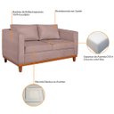 Ver imagem 6 de Kit Sofá 3 Lugares e 2 Poltronas Europa 180 cm Estilo Conforto e Elegância Linho - Doce Sonho Mó