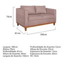 Ver imagem 4 de Kit Sofá 3 Lugares e 2 Poltronas Europa 180 cm Estilo Conforto e Elegância Linho - Doce Sonho Mó