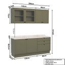 Ver imagem 3 de Cozinha Compacta 4 Peças 6 Portas 3 Gavetas Sevilha