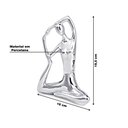 Ver imagem 2 de Escultura Decorativa de Yoga em Porcelana 19,5x16x6 Prata - Gran Belo