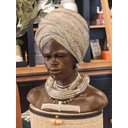 Ver imagem 3 de Escultura Resina Busto Mulher Africana 29x19