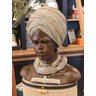 Escultura Resina Busto Mulher Africana 29x19 - 3