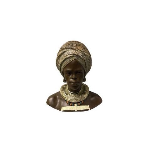 Escultura Resina Busto Mulher Africana 29x19