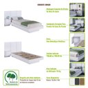 Ver imagem 6 de Cama de Solteiro Suspensa com Cabeceira e Mesa de Apoio Branco Mdp Zurique Art In Móveis