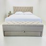 Kit Baú Gaveta e Cabeceira com Fixação no Box (cama) Cor Bege Claro 140x117cm Tamanho Casal - 3