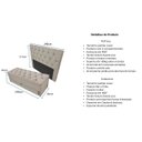 Ver imagem 5 de Kit Baú Gaveta e Cabeceira com Fixação no Box (cama) Cor Bege Claro 140x117cm Tamanho Casal