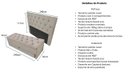 Ver imagem 5 de Kit Baú Gaveta e Cabeceira com Fixação no Box (cama) Cor Bege Claro 140x117cm Tamanho Casal