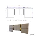 Ver imagem 2 de Cabeceira Estofada Casal Queen e King em Linho com Acrílico Espelhado