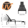 Espreguiçadeira Catar com Regulagem para Piscina, Área Externa - Marrom - 6