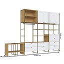 Ver imagem 4 de Guarda-roupa Casal Modulado Infinity 4 Portas 8 Gavetas 100% Mdf Savana/branco Fosco - Genialflex