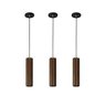 3 Pendente Luminária Madeira 33cm para Bancada - 2