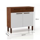 Ver imagem 4 de Balcão de Cozinha Ripado Nala - Mdf/mdp 2 Portas 2 Gavetas com Tampo Incluso - Kits Paraná