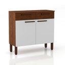 Ver imagem 1 de Balcão de Cozinha Ripado Nala - Mdf/mdp 2 Portas 2 Gavetas com Tampo Incluso - Kits Paraná