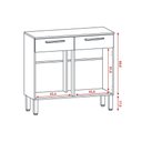 Ver imagem 5 de Balcão de Cozinha Ripado Nala - Mdf/mdp 2 Portas 2 Gavetas com Tampo Incluso - Kits Paraná