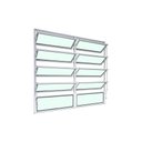 Ver imagem 1 de Vitro Basculante 2 Seções de Alumínio Branco 100x120