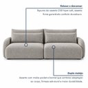 Ver mais imagens de Sofá Cama Modular Orgânico Retrátil 4 Lugares 250cm com Base em Madeira Maciça Oxford