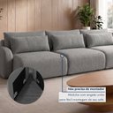 Ver mais imagens de Sofá Cama Modular Orgânico Retrátil 4 Lugares 250cm Base Madeira Maciça Oxford