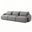 Ver imagem 2 de Sofá Cama Modular Orgânico Retrátil 4 Lugares 250cm Base Madeira Maciça Oxford