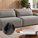 Ver imagem 6 de Sofá Cama Modular Orgânico Retrátil 4 Lugares 250cm com Base em Madeira Maciça Oxford