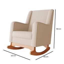 Poltrona de Amamentação com Balanço Aquila Bege - Ideal - 2