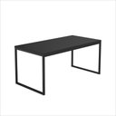 Ver imagem 3 de Mesa Centro Sala Pés de Ferro Industrial 80x40 Tampo Mdf Preto Carmin