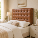 Ver imagem 2 de Cabeceira Ana Estofada Corino Modena p/ Cama Box Casal King 195cm Quarto