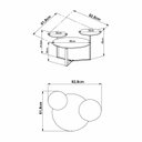Ver imagem 3 de Mesa de Centro Três Tampos Chanfrado Orgânica Pé Metal Complementos