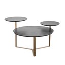 Ver imagem 2 de Mesa de Centro Três Tampos Chanfrado Orgânica Pé Metal Complementos