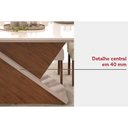 Ver imagem 4 de Sala de Jantar Completa Zafira Tampo Madeirado C/ Vidro Curvo 200x100cm e 8 Cadeiras Bia Freijo/off