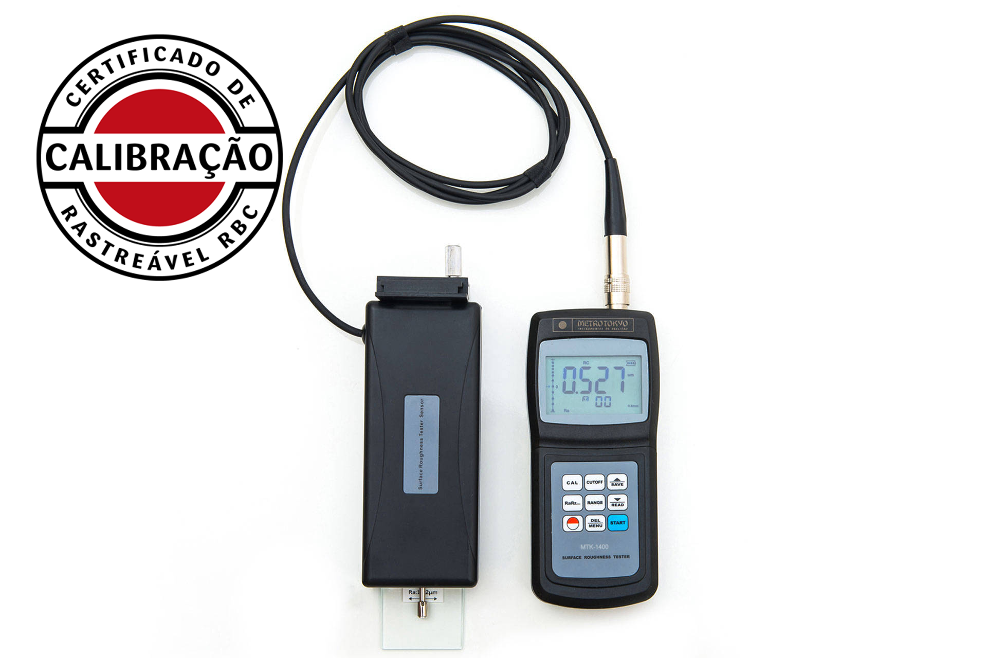 Rugosímetro Portátil Digital- MTK-1400-Faixa de medição:0,050 a 10emicro;m (Ra/Rq) e 0,020 a 100emic - 1