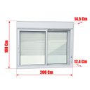 Ver imagem 4 de Janela Alumínio Elite 2F.Moveis c/Persiana Integ.100 x 200 V.Liso Branco Brimak